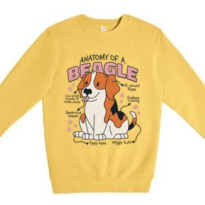 Beagle Anatomy Dog Premium Crewneck Sweatshirt