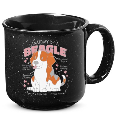 Beagle Anatomy Dog 15oz Campfire Ceramic Mug