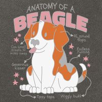 Beagle Anatomy Dog Cotton Canvas Backpack