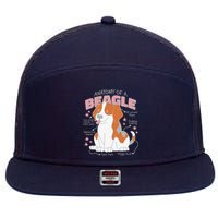 Beagle Anatomy Dog 7 Panel Mesh Trucker Snapback Hat