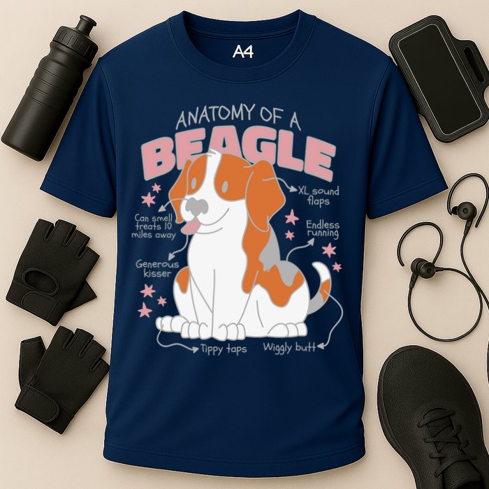 Beagle Anatomy Dog Cooling Performance Crew T-Shirt