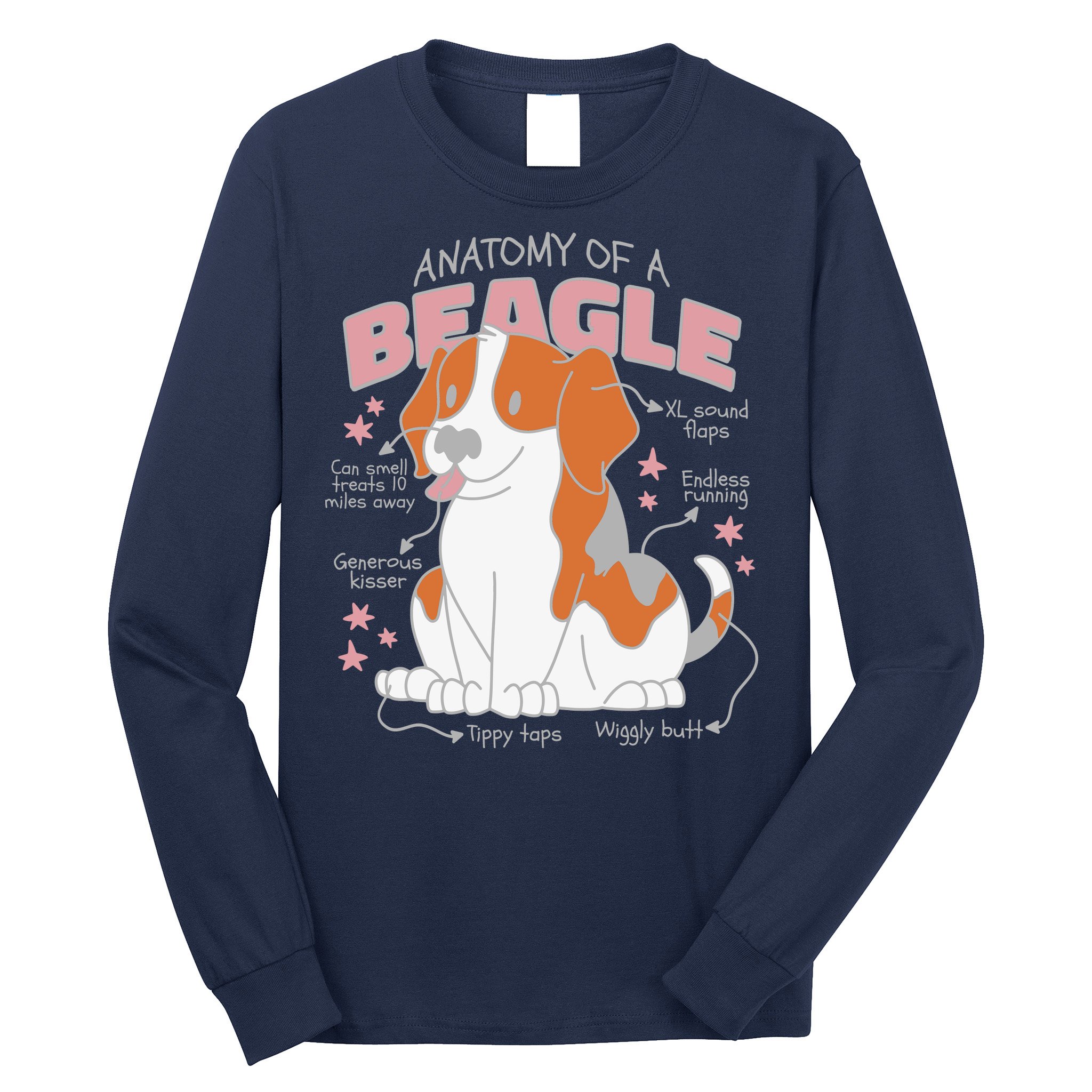 Beagle Anatomy Dog Long Sleeve Shirt