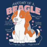 Beagle Anatomy Dog Tall T-Shirt