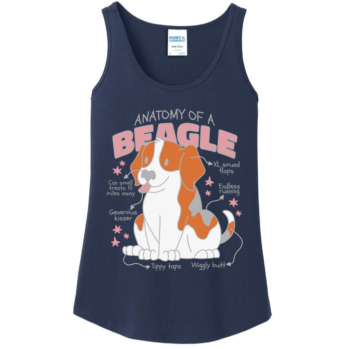 Beagle Anatomy Dog Ladies Essential Tank