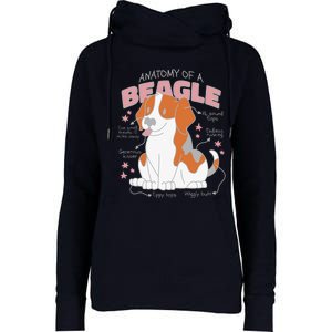 Beagle Anatomy Dog Womens Funnel Neck Pullover Hood