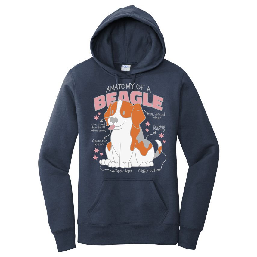 Beagle Anatomy Dog Women's Pullover Hoodie