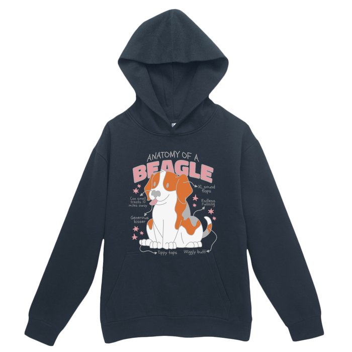 Beagle Anatomy Dog Urban Pullover Hoodie