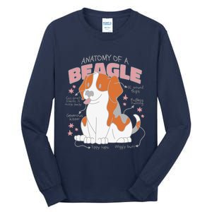 Beagle Anatomy Dog Tall Long Sleeve T-Shirt