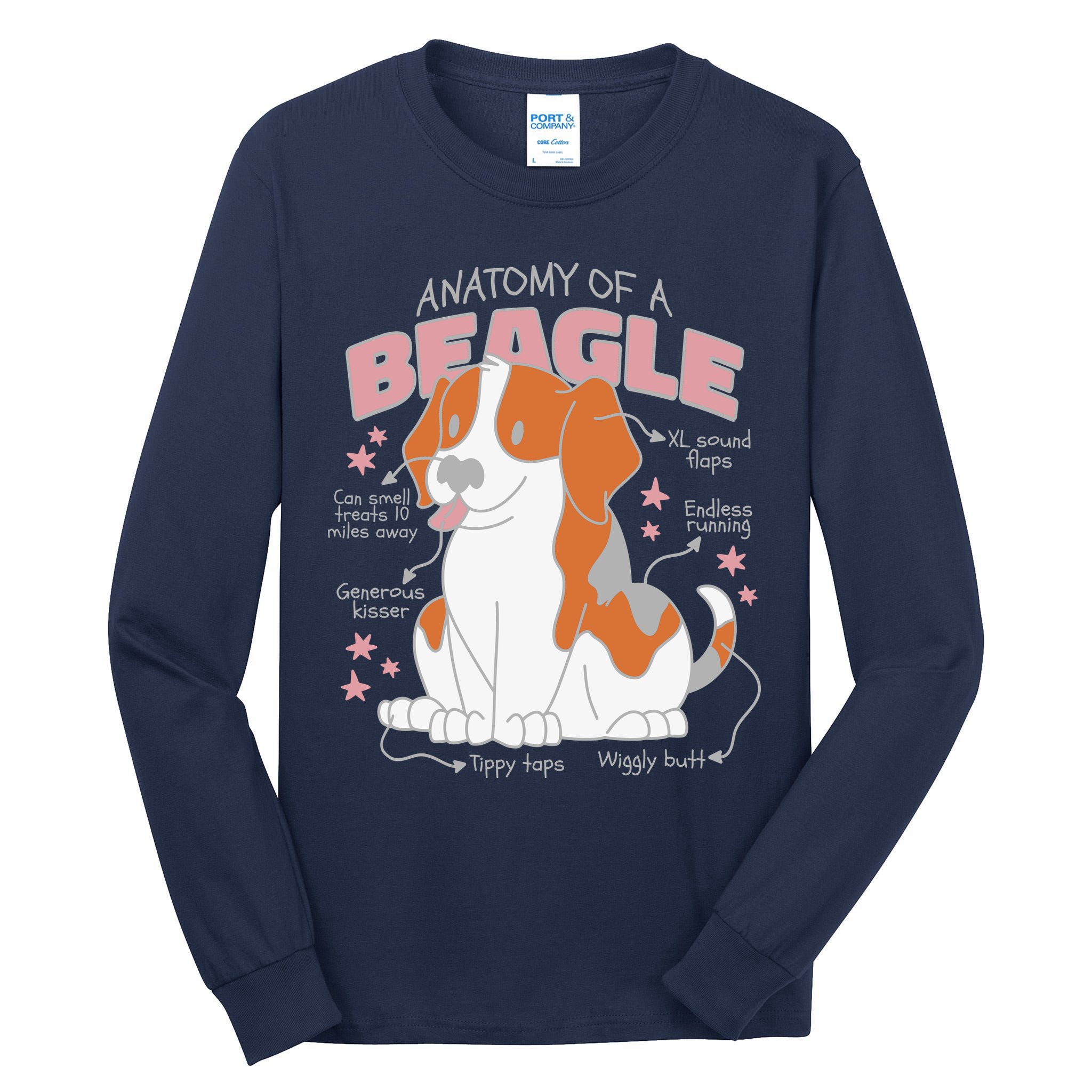 Beagle Anatomy Dog Tall Long Sleeve T-Shirt