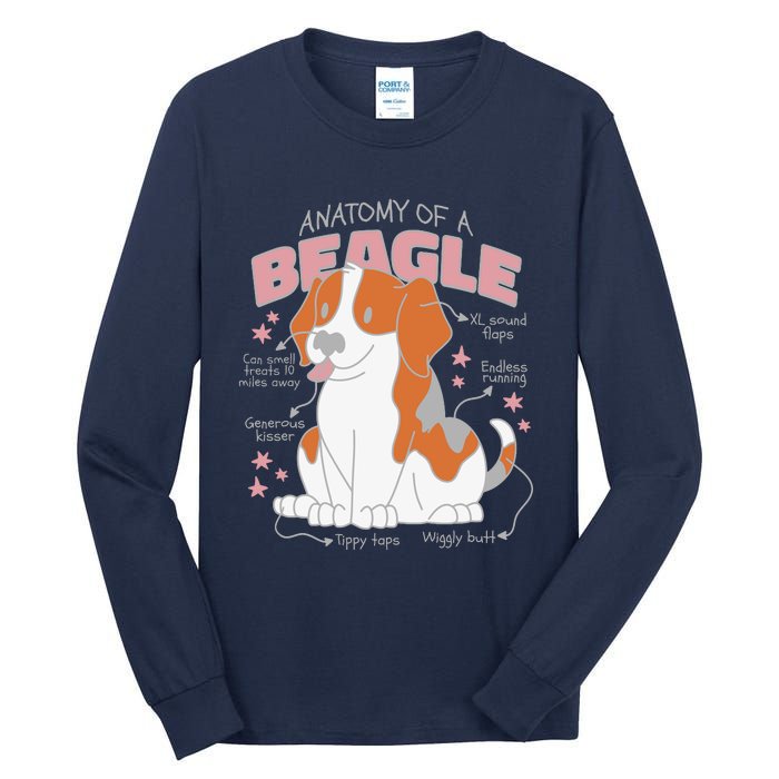 Beagle Anatomy Dog Tall Long Sleeve T-Shirt