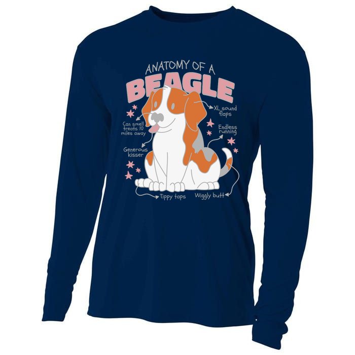 Beagle Anatomy Dog Cooling Performance Long Sleeve Crew