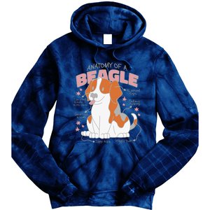 Beagle Anatomy Dog Tie Dye Hoodie