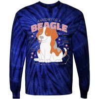 Beagle Anatomy Dog Tie-Dye Long Sleeve Shirt