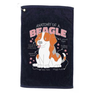 Beagle Anatomy Dog Platinum Collection Golf Towel