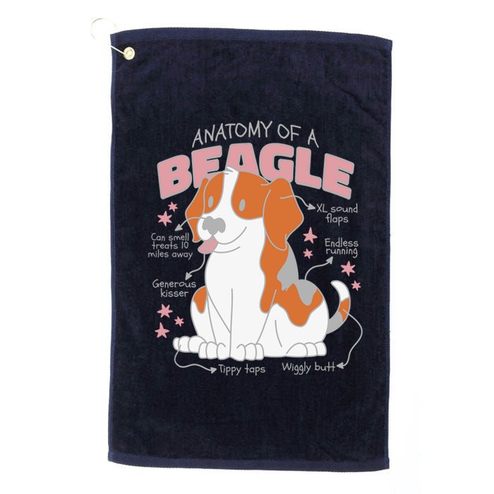 Beagle Anatomy Dog Platinum Collection Golf Towel