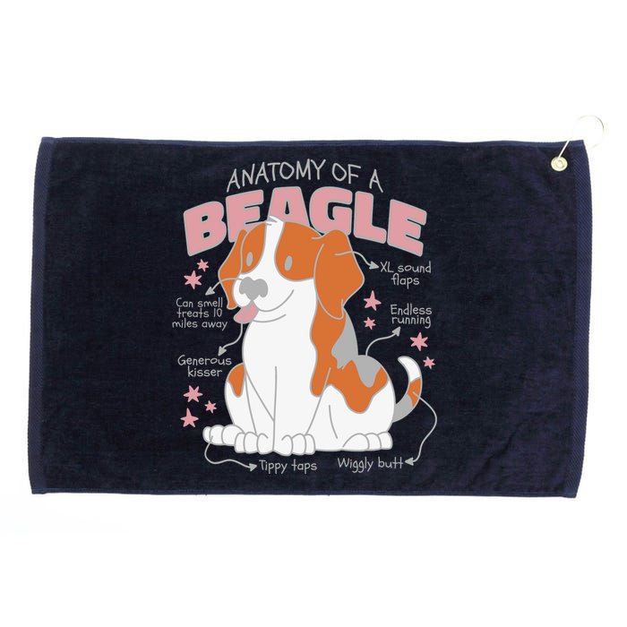 Beagle Anatomy Dog Grommeted Golf Towel