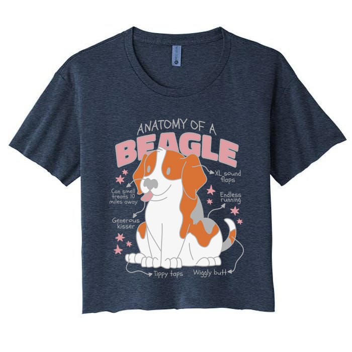 Beagle Anatomy Dog Women's Crop Top Tee