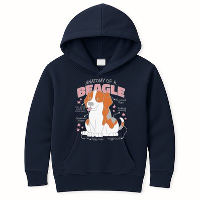 Beagle Anatomy Dog Kids Hoodie