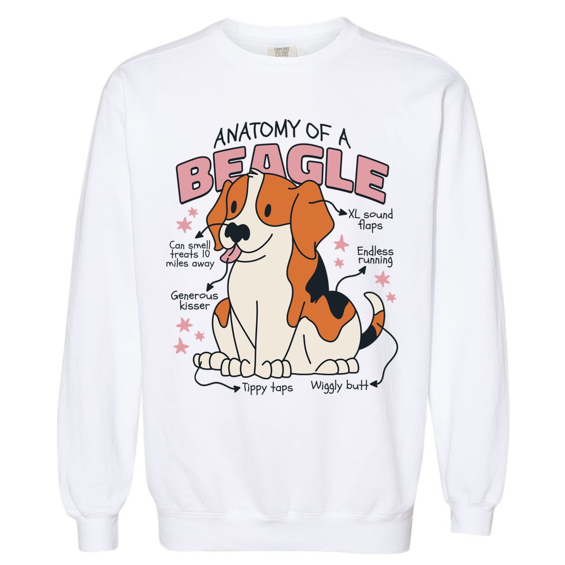 Beagle Anatomy Dog Garment-Dyed Sweatshirt