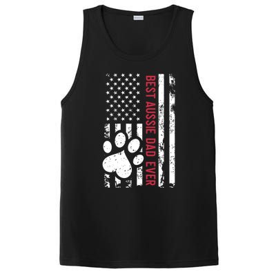 Best Aussie Dad Ever Funny Gift Ustralian Shepherd Lover Meaningful Gift PosiCharge Competitor Tank