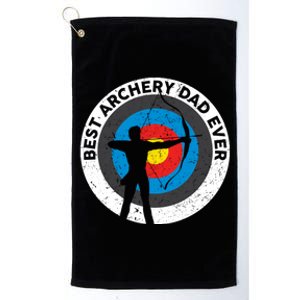 Best Archery Dad Ever Archer Dad Father's Day Archery Funny Gift Platinum Collection Golf Towel