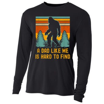 Bigfoot A Dad Like Me Is Hard To Find Funny Dad Cooling Performance Long Sleeve Crew