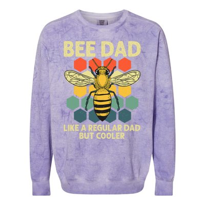 Bee Art Dad Honey Bee Keeper Bumblebee Beekeeper Colorblast Crewneck Sweatshirt