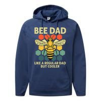 Bee Art Dad Honey Bee Keeper Bumblebee Beekeeper Performance Fleece Hoodie