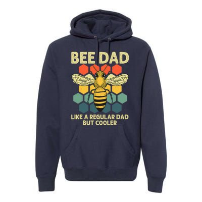 Bee Art Dad Honey Bee Keeper Bumblebee Beekeeper Premium Hoodie