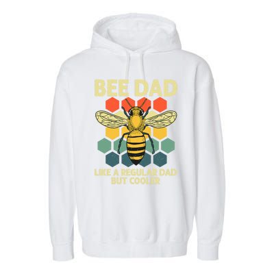 Bee Art Dad Honey Bee Keeper Bumblebee Beekeeper Garment-Dyed Fleece Hoodie