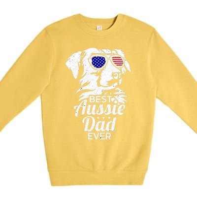 Best Aussie Dad Ever Australian Shepherd Premium Crewneck Sweatshirt