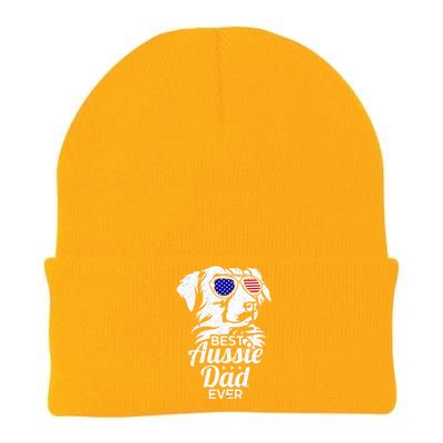 Best Aussie Dad Ever Australian Shepherd Knit Cap Winter Beanie