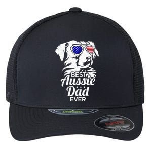 Best Aussie Dad Ever Australian Shepherd Flexfit Unipanel Trucker Cap