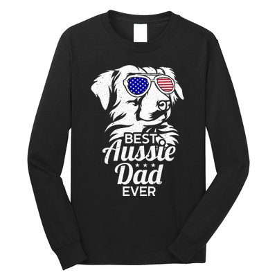 Best Aussie Dad Ever Australian Shepherd Long Sleeve Shirt