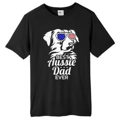 Best Aussie Dad Ever Australian Shepherd Tall Fusion ChromaSoft Performance T-Shirt