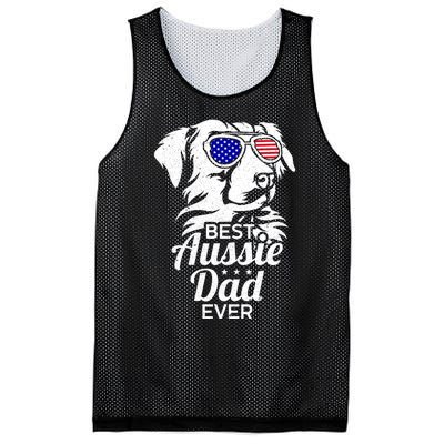 Best Aussie Dad Ever Australian Shepherd Mesh Reversible Basketball Jersey Tank