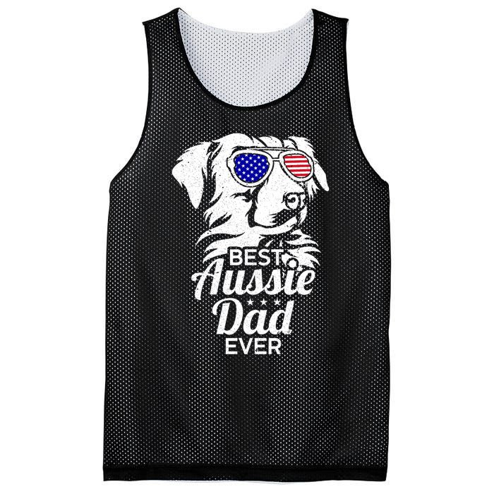 Best Aussie Dad Ever Australian Shepherd Mesh Reversible Basketball Jersey Tank