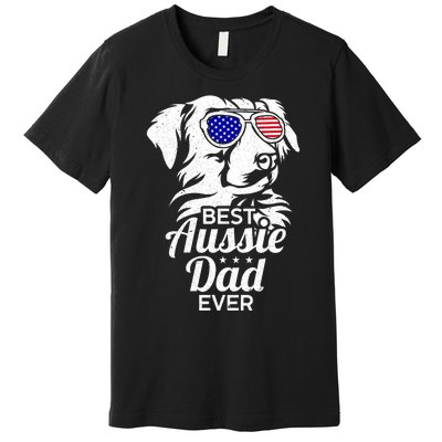 Best Aussie Dad Ever Australian Shepherd Premium T-Shirt