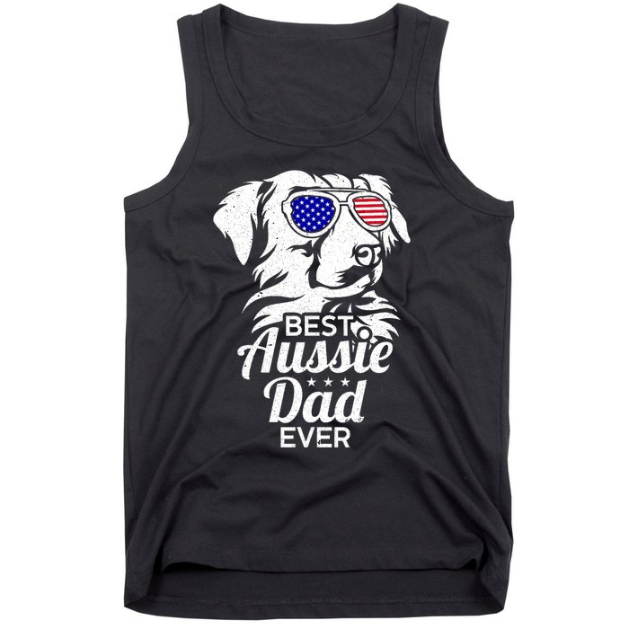 Best Aussie Dad Ever Australian Shepherd Tank Top