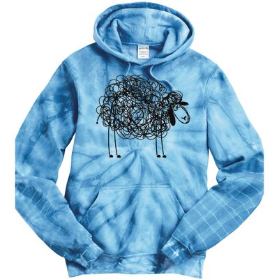 Black Apparel Doodled With Texta Tie Dye Hoodie