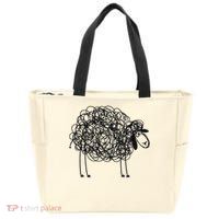 Black Apparel Doodled With Texta Zip Tote Bag