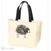 Black Apparel Doodled With Texta Zip Tote Bag