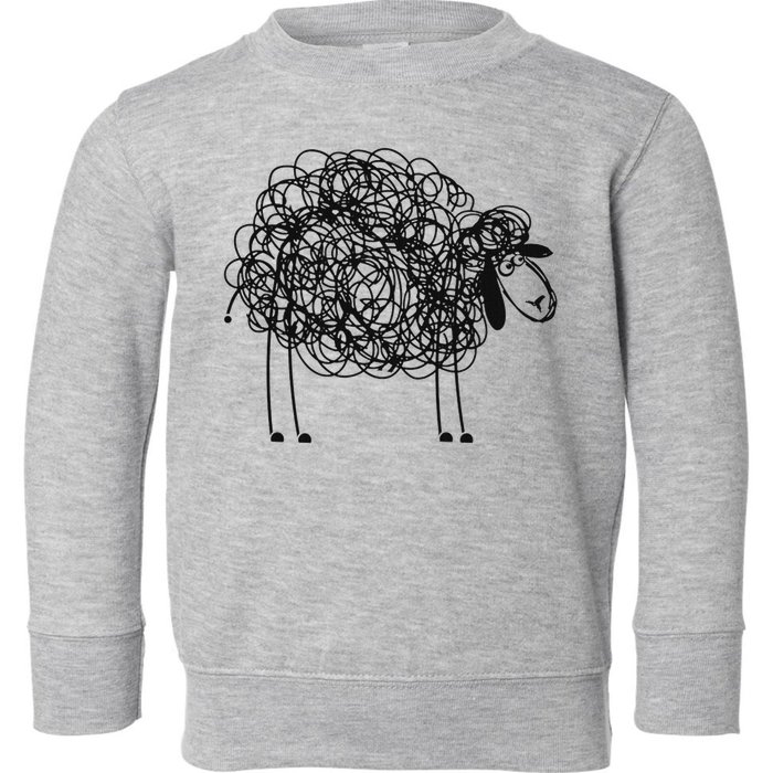 Black Apparel Doodled With Texta Toddler Sweatshirt