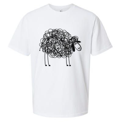 Black Apparel Doodled With Texta Sueded Cloud Jersey T-Shirt