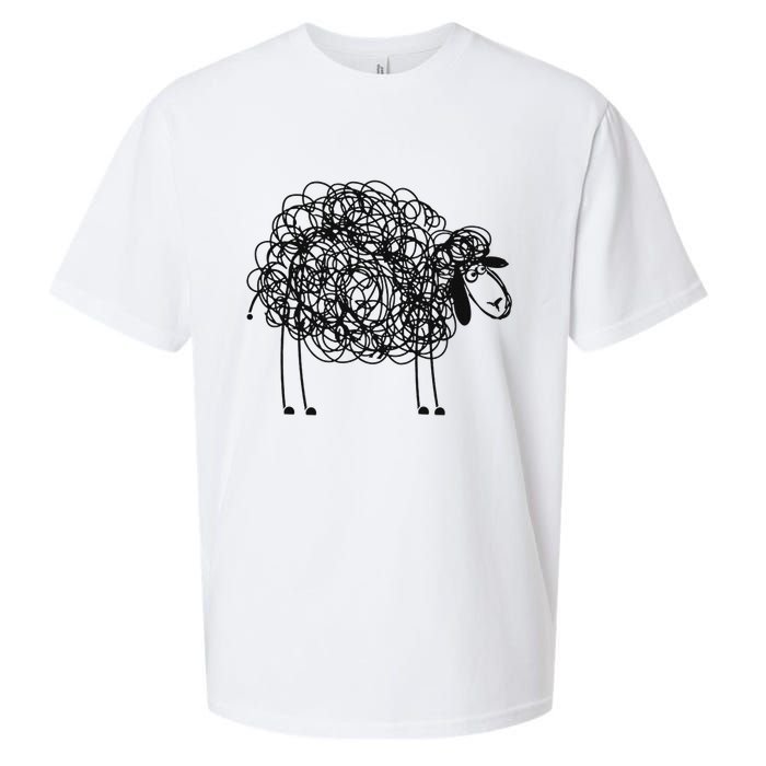 Black Apparel Doodled With Texta Sueded Cloud Jersey T-Shirt