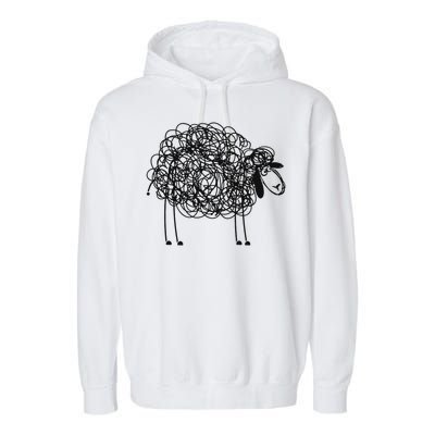 Black Apparel Doodled With Texta Garment-Dyed Fleece Hoodie