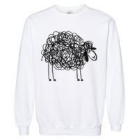 Black Apparel Doodled With Texta Garment-Dyed Sweatshirt
