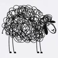 Black Apparel Doodled With Texta Garment-Dyed Sweatshirt