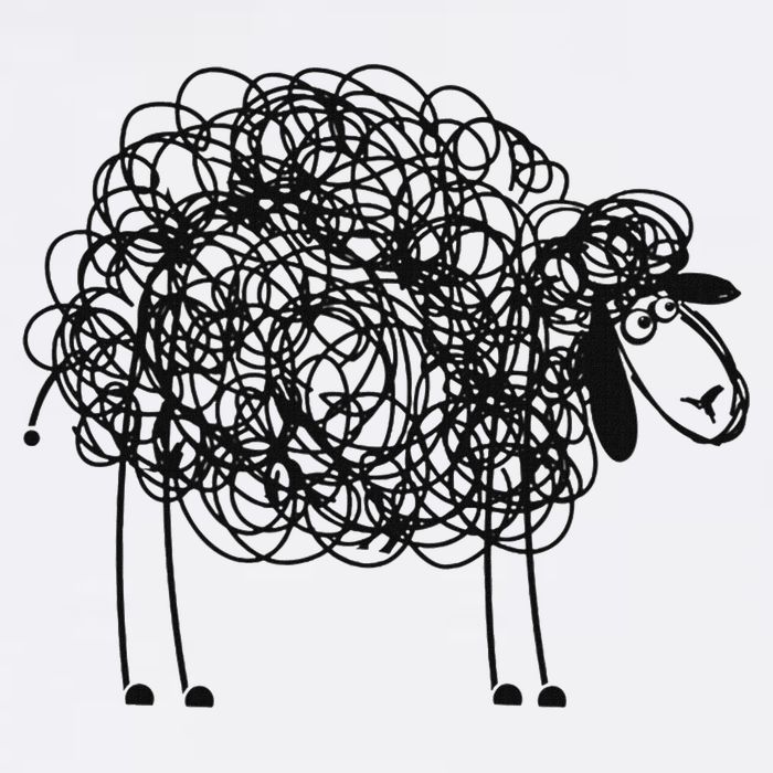 Black Apparel Doodled With Texta Garment-Dyed Sweatshirt