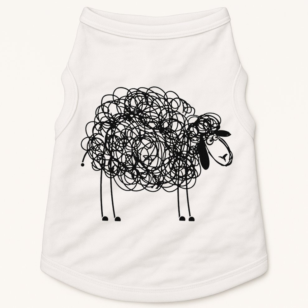 Black Apparel Doodled With Texta Doggie Tank